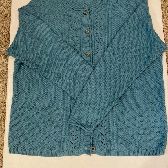 Coldwater Creek cardigan grandmacore button up oversized basic knit sweater - Picture 9 of 16